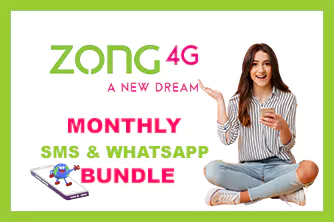 Zong Monthly SMS and Whatsapp Bundle